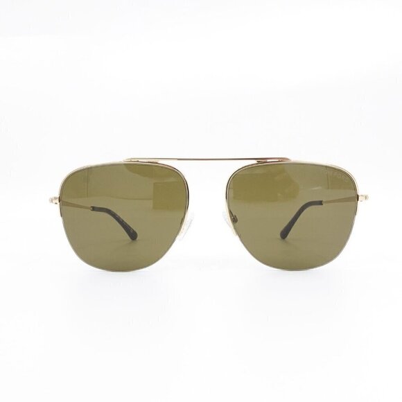 Tom Ford TF667 Abott Sunglasses Brown and Gold OS - Picture 14 of 16